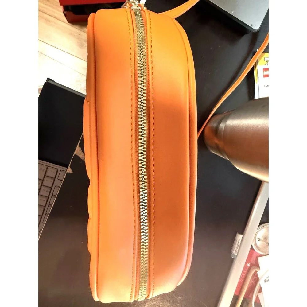 Erin Annie Orange Pumpkin Crossbody Purse Halloween Jack O Lantern Bag VEGAN